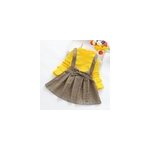 Robe de princesse à manches longues avec n ud papillon, printemps - automne, pour filles, jaune / 90cm ... Robe de princesse à manches longues avec n ud papillon, printemps - automne, pour filles, jaune / 90cm ...