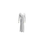 Robe de soirée sexy à col v profond et à manches longues pour femmes, blanc / m Robe de soirée sexy à col v profond et à manches longues pour femmes, blanc / m