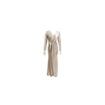 Robe de soirée sexy à col v profond et à manches longues pour femmes, or / m Robe de soirée sexy à col v profond et à manches longues pour femmes, or / m