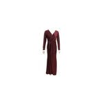 Robe de soirée sexy à col v profond et à manches longues pour femmes, rouge / m Robe de soirée sexy à col v profond et à manches longues pour femmes, rouge / m