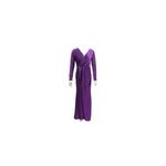 Robe de soirée sexy à col v profond et à manches longues pour femmes, violet / m Robe de soirée sexy à col v profond et à manches longues pour femmes, violet / m