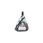 Sac  bandoulire en pvc transparent, impermable et lger pour hommes et femmes, noir