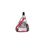 Sac  bandoulire en pvc transparent, impermable et lger pour hommes et femmes, rouge