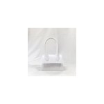 Sac en cha�ne � motif de pierre pour femmes, avec mini - corps de messager, blanc