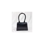 Sac en cha�ne � motif de pierre pour femmes, avec mini - corps de messager, noir