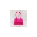 Sac en cha�ne � motif de pierre pour femmes, avec mini - corps de messager, rouge rose