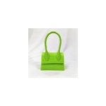 Sac en cha�ne � motif de pierre pour femmes, avec mini - corps de messager, vert fluorescent