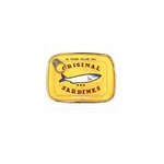Sac cosmtique portable rtro style sardines en conserve, jaune