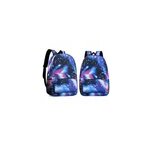 Sac à dos pour garçons et filles, imprimé d'étoiles dans le ciel, bleu Sac à dos pour garçons et filles, imprimé d'étoiles dans le ciel, bleu