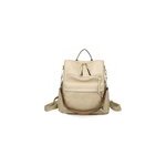 Sac  dos multifonctionnel en cuir pu pour femmes,  la mode, sacs  bandoulire, beige