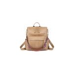 Sac  dos multifonctionnel en cuir pu pour femmes,  la mode, sacs  bandoulire, kaki