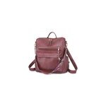Sac  dos multifonctionnel en cuir pu pour femmes,  la mode, sacs  bandoulire, rouge vin