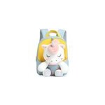 Sac  dos pour poupe licorne en peluche cadeau pour enfants, gris clair