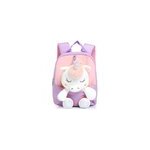 Sac  dos pour poupe licorne en peluche cadeau pour enfants, violet