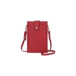 Sac  main pour tlphone portable portefeuille pour femme pochette, rouge