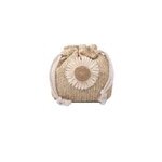 Sac de paille  cordon coulissant en forme de tournesol pour femme - sac  bandoulire, kaki