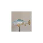 Sculpture de koi de jardin en r�sine artisanale miniatures d�coration d'etang ext�rieur de maison, bleu ...