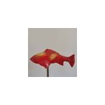 Sculpture de koi de jardin en r�sine artisanale miniatures d�coration d'etang ext�rieur de maison, rouge ...