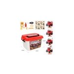 Set de jouets mobiles et dtachables avec bote de rangement pour vhicules de construction diy, camion ...