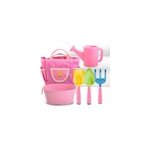 Set d'outils de jardinage pour enfants avec pelle  main, rteau, arrosoir et sac de rangement, set 6pcs ...