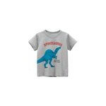 T - shirts d't enfants dinosaure cartoon  col rond et manches courtes, gris / 100