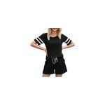 T - shirt à manches courtes rayé et short d'été pour femme, ensemble de 2 pièces, noir / m T - shirt à manches courtes rayé et short d'été pour femme, ensemble de 2 pièces, noir / m