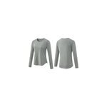 T - shirt de yoga  manches longues et schage rapide pour femmes, gris clair / s