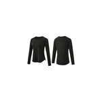 T - shirt de yoga  manches longues et schage rapide pour femmes, noir / s