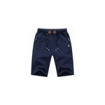 Short dcontract  taille lastique avec poches zippes pour hommes, bleu fonc / xxxl