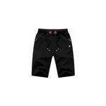 Short dcontract  taille lastique avec poches zippes pour hommes, noir / m