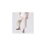 Shorts d't pour hommes en coton et lin, style japonais et coren, beige / m