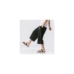 Shorts d't pour hommes en coton et lin, style japonais et coren, noir / m
