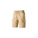 Short d'été à lacets et élastiques avec poches en coton pour hommes, kaki / m Short d'été à lacets et élastiques avec poches en coton pour hommes, kaki / m