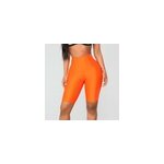 Short de yoga brillant à taille haute et élastique pour femmes, orange / m Short de yoga brillant à taille haute et élastique pour femmes, orange / m