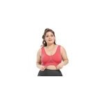 Soutien - gorge de sport fronc� confortable en maille respirante grande taille pour femme, past�que rouge ...