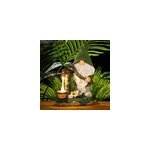 Statues de gnome en rsine pour dcoration de jardin avec lumire solaire led, type 1