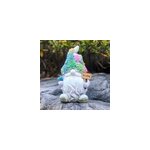 Statues de gnome en r�sine pour d�coration de jardin avec lumi�re solaire led, type 2