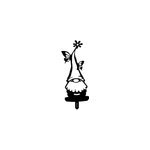 Statues de nains de jardin en mtal silhouette gnome de nol signes dcoratifs, style 1