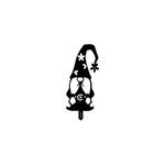 Statues de nains de jardin en mtal silhouette gnome de nol signes dcoratifs, style 2