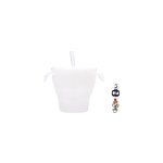 Tasse � go�ter en silicone pliable et �cologique pour b�b�, facile � nettoyer, blanc