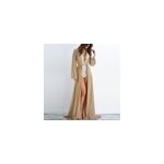 Tunique en mousseline de soie transparente pour femme - robe maxi de couverture de bikini de plage, kaki ...