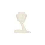 Vase en rsine en forme de tte de main unique ornement de bureau cratif, beige