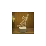 Veilleuse  led en acrylique 3d illusion bedroom decoration, type 2