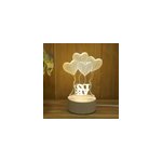 Veilleuse  led en acrylique 3d illusion bedroom decoration, type 3