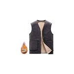 Veste d'hiver sans manches en coton cachemire pour hommes plus chauds, gris / 3xl
