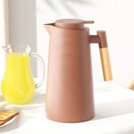 1. 0l rose bouilloire a isolation thermique de grande capacit avec poigne en bois bouteille d'eau de ...