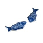 1 - 2pcs mignon en cramique en forme de poisson baguettes dcoratives support cuillre fourchette reste ...