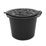 1 / 3pcs rutilisable capsules de caf nespresso tasse avec cuillre brosse noir rechargeable caf capsule ...