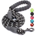 1, 5m laisse chien corde laisse pour chien avec poign�e rembourr�e souples et fils r�fl�chissants en ...
