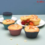 1 / 6 / 12pcs r�utilisable cupcake muffin g�teau silicone moules de cuisson tasses dessert outils de ...